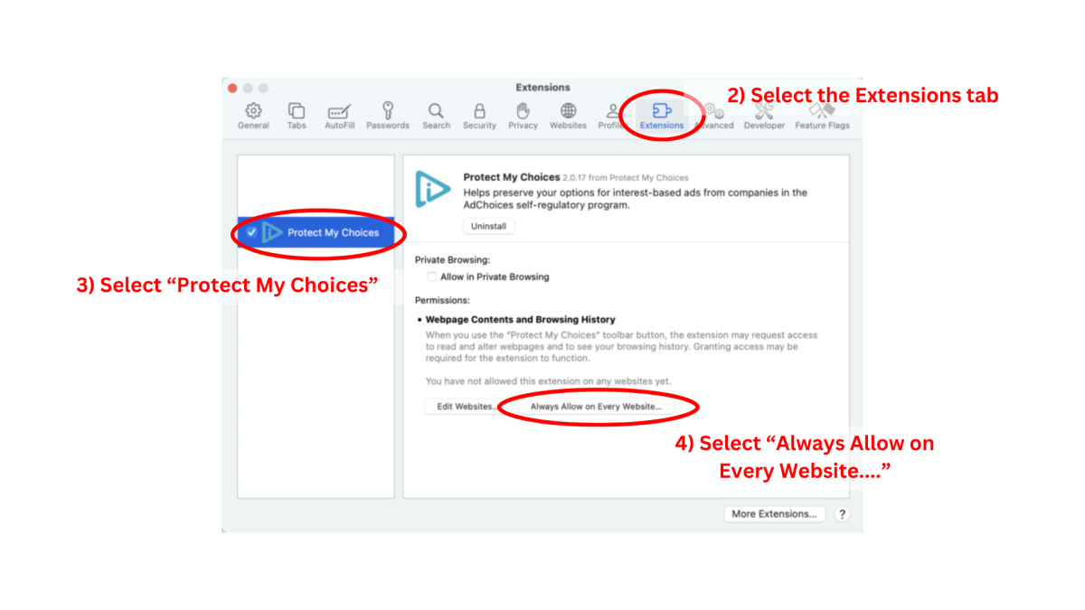 Always Allow on Every Website