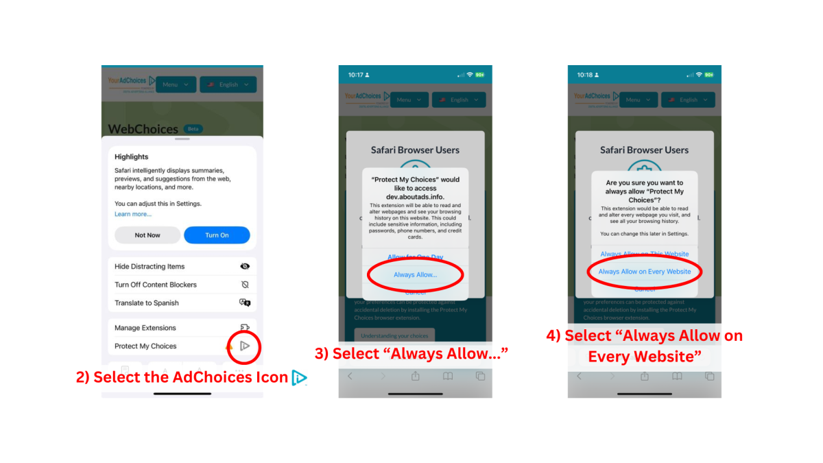 Always Allow on Every Website